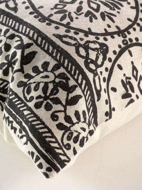 Coussin déhoussable en polycoton imprimé - Kiabi