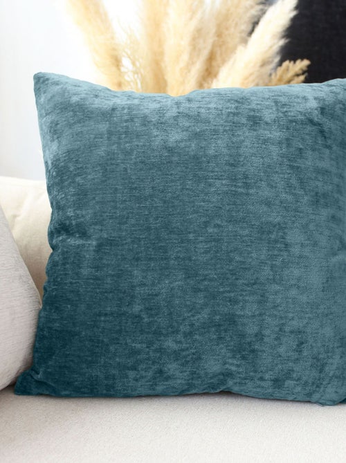 Coussin déhoussable en velours - Kiabi