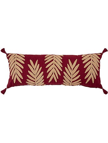 Coussin déhoussable en velours brodé YUCATAN