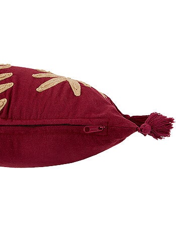 Coussin déhoussable en velours brodé YUCATAN
