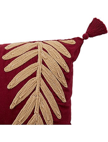 Coussin déhoussable en velours brodé YUCATAN