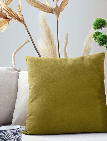 Coussin dehoussable en velours