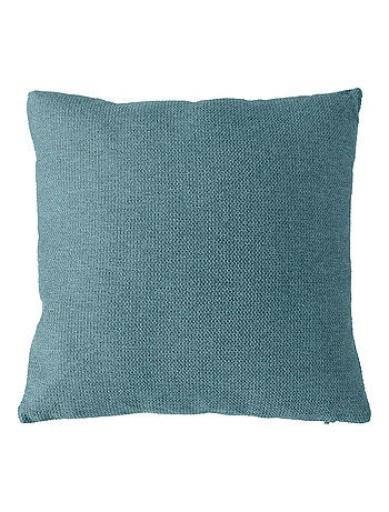 Coussin déhoussable en velours chenillé