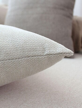 Coussin déhoussable en velours chenillé