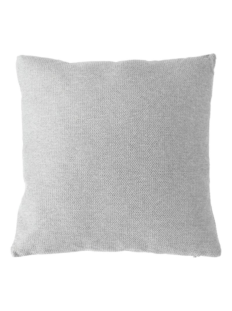 Coussin déhoussable en velours chenillé Gris clair - Kiabi