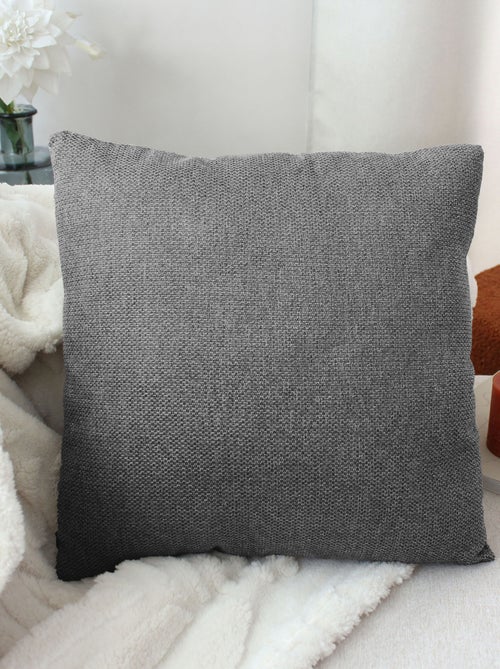 Coussin déhoussable en velours chenillé - Kiabi