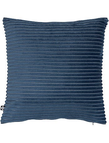Coussin déhoussable en velours côtelé arum
