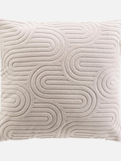 Coussin déhoussable en velours dévoré 45x45cm - Kiabi