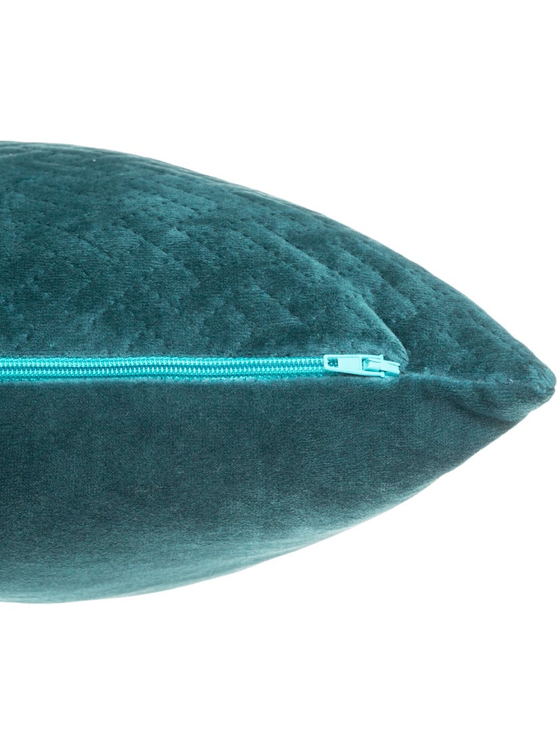Coussin déhoussable en velours DOLCE Bleu - Kiabi