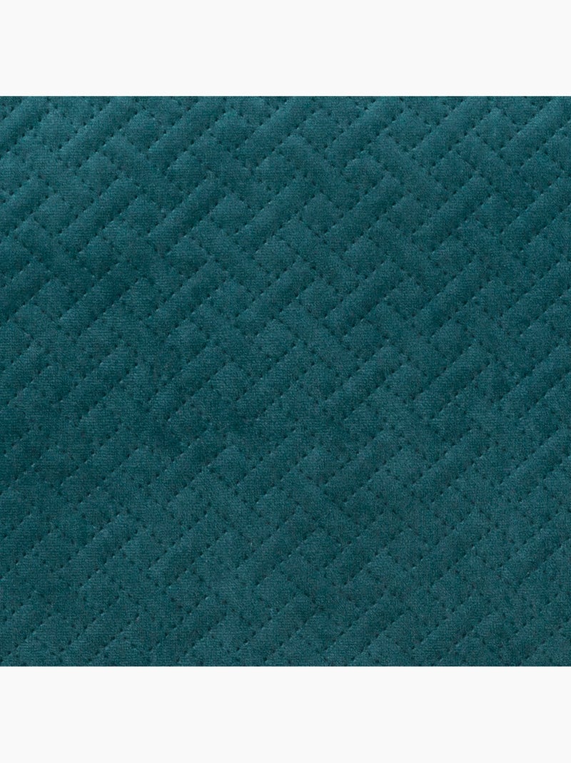 Coussin déhoussable en velours DOLCE Bleu - Kiabi