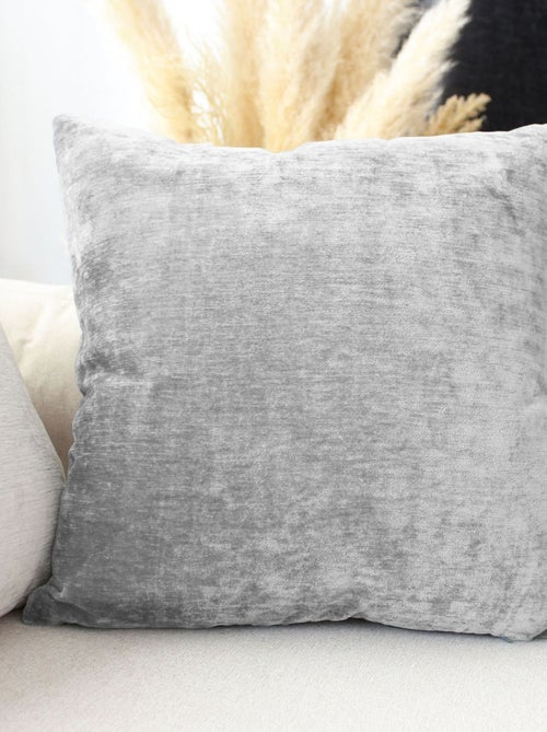 Coussin déhoussable en velours - Kiabi