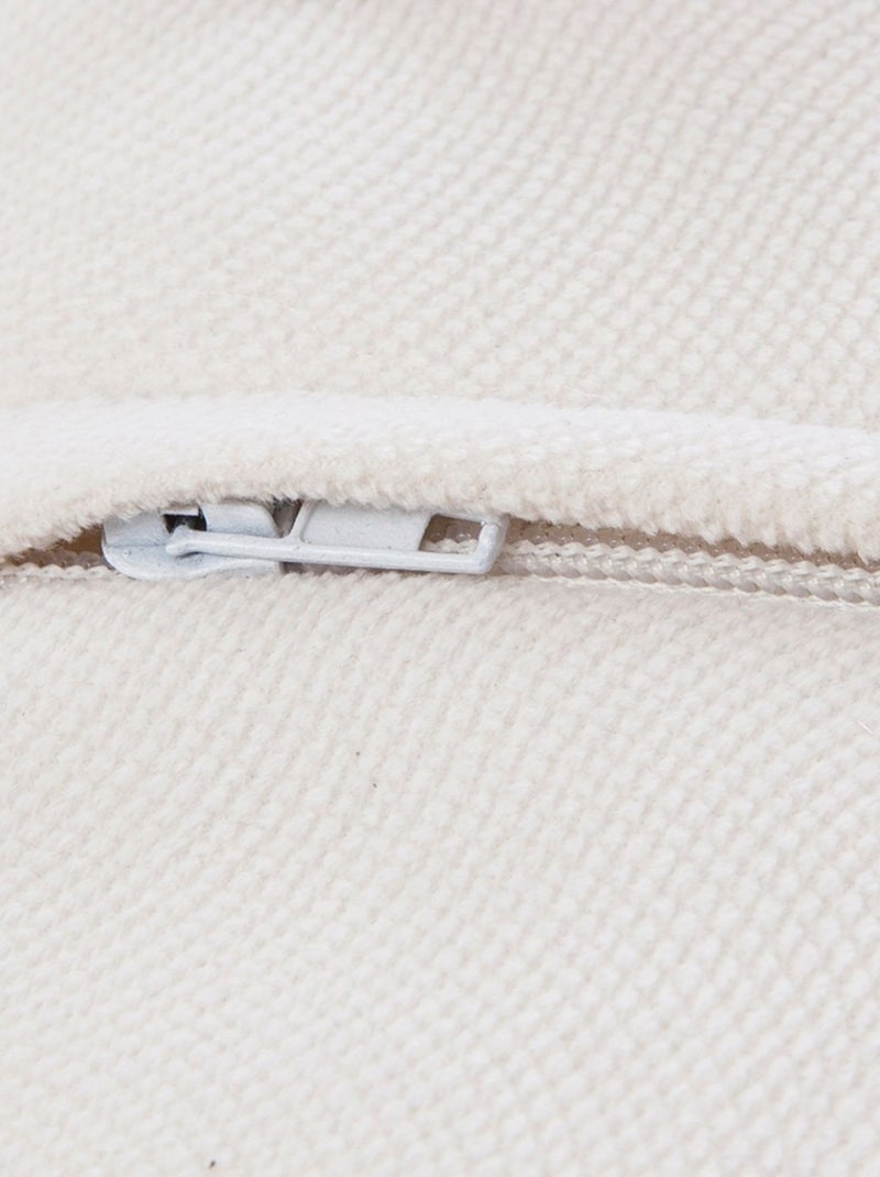 Coussin déhoussable en velours LILOU Blanc - Kiabi