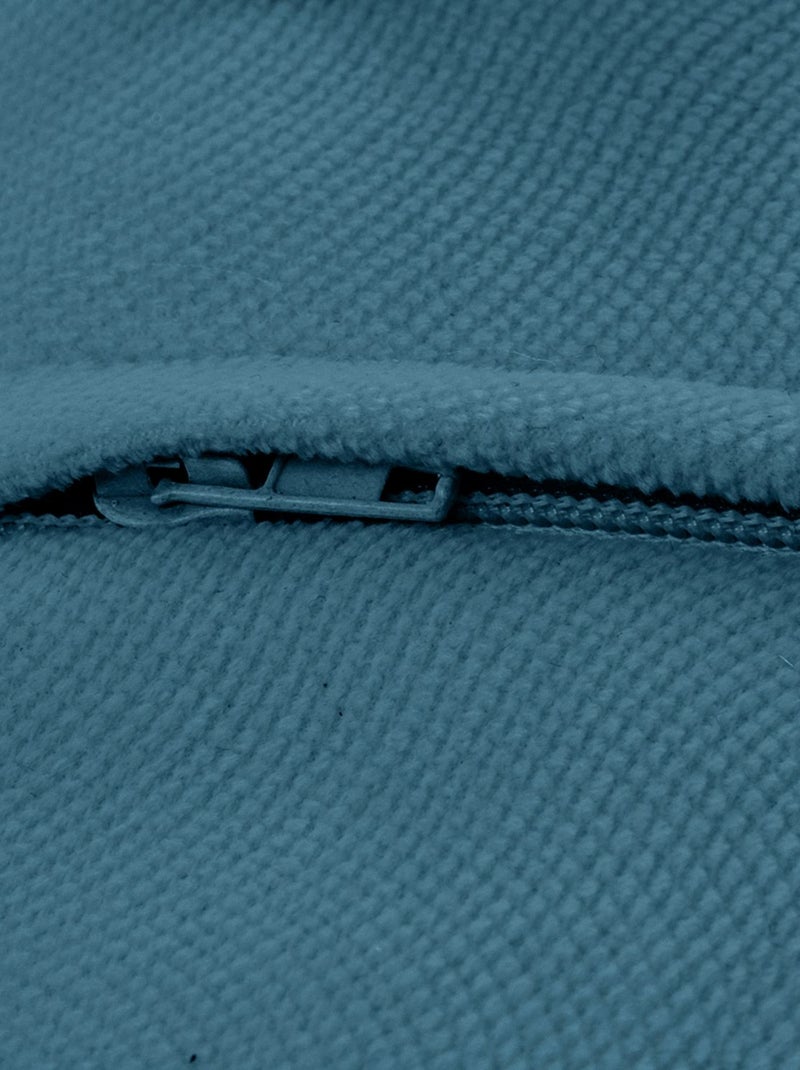 Coussin déhoussable en velours LILOU Bleu - Kiabi