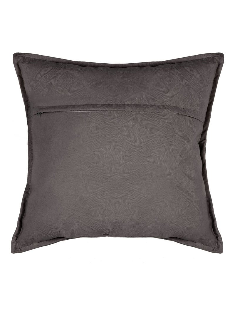 Coussin déhoussable en velours LILOU Gris foncé - Kiabi