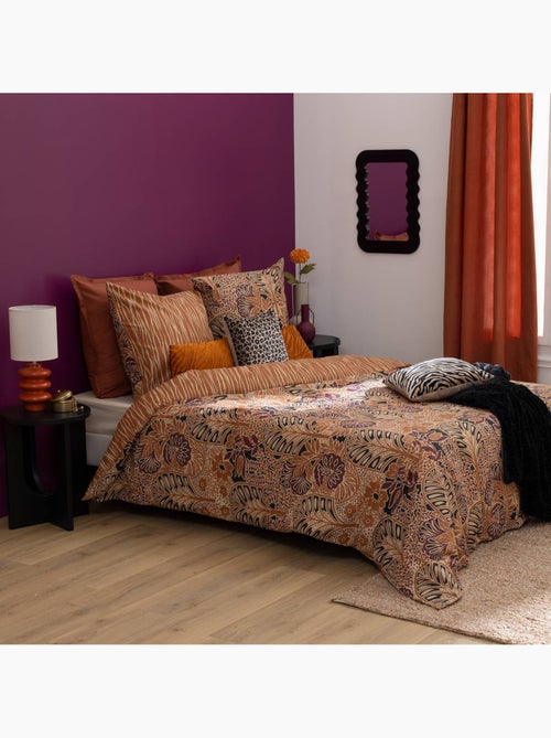 Coussin déhoussable en velours LYNRA - Kiabi