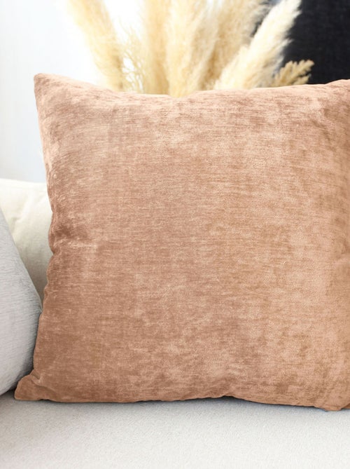 Coussin déhoussable en velours - Kiabi