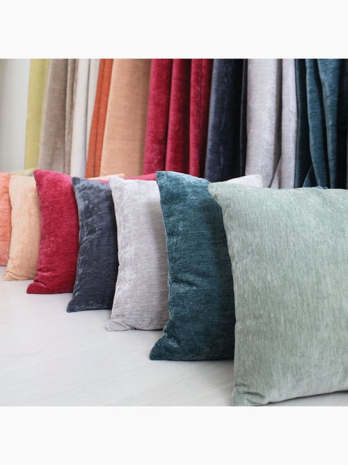 Coussin déhoussable en velours - Kiabi