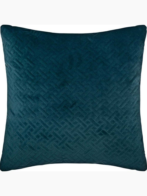Coussin déhoussable en velours reliefé - Kiabi