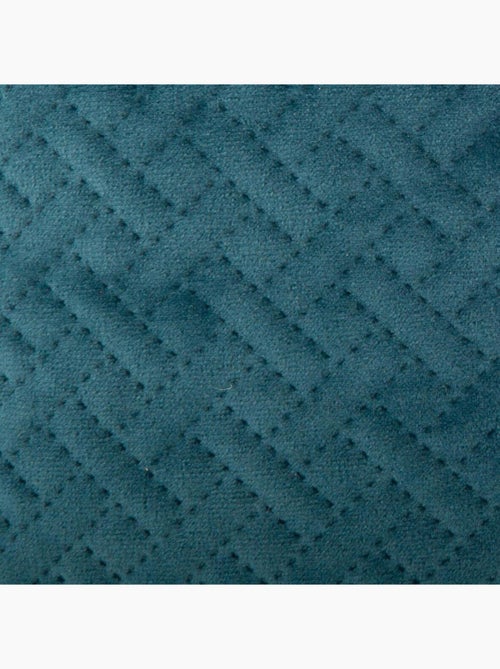 Coussin déhoussable en velours reliefé - Kiabi