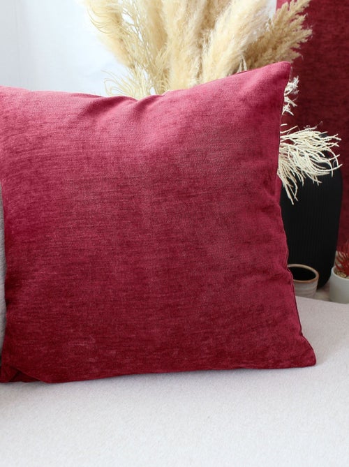 Coussin déhoussable en velours - Kiabi