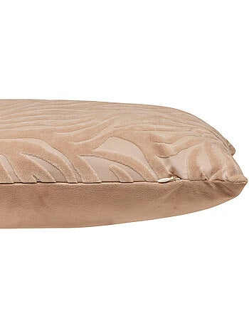 Coussin déhoussable en velours tigris