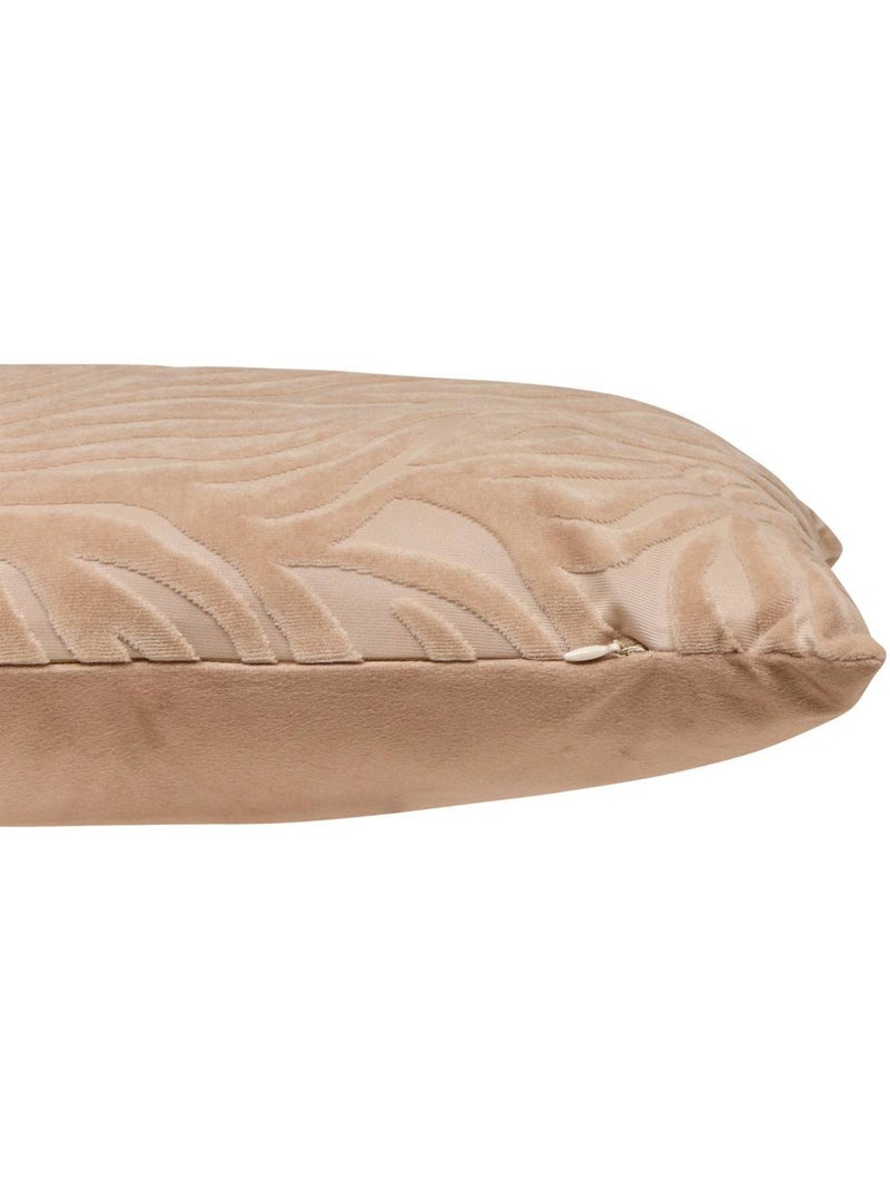 Coussin déhoussable en velours TIGRIS Lin - Kiabi