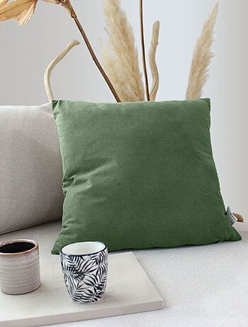 Coussin dehoussable en velours