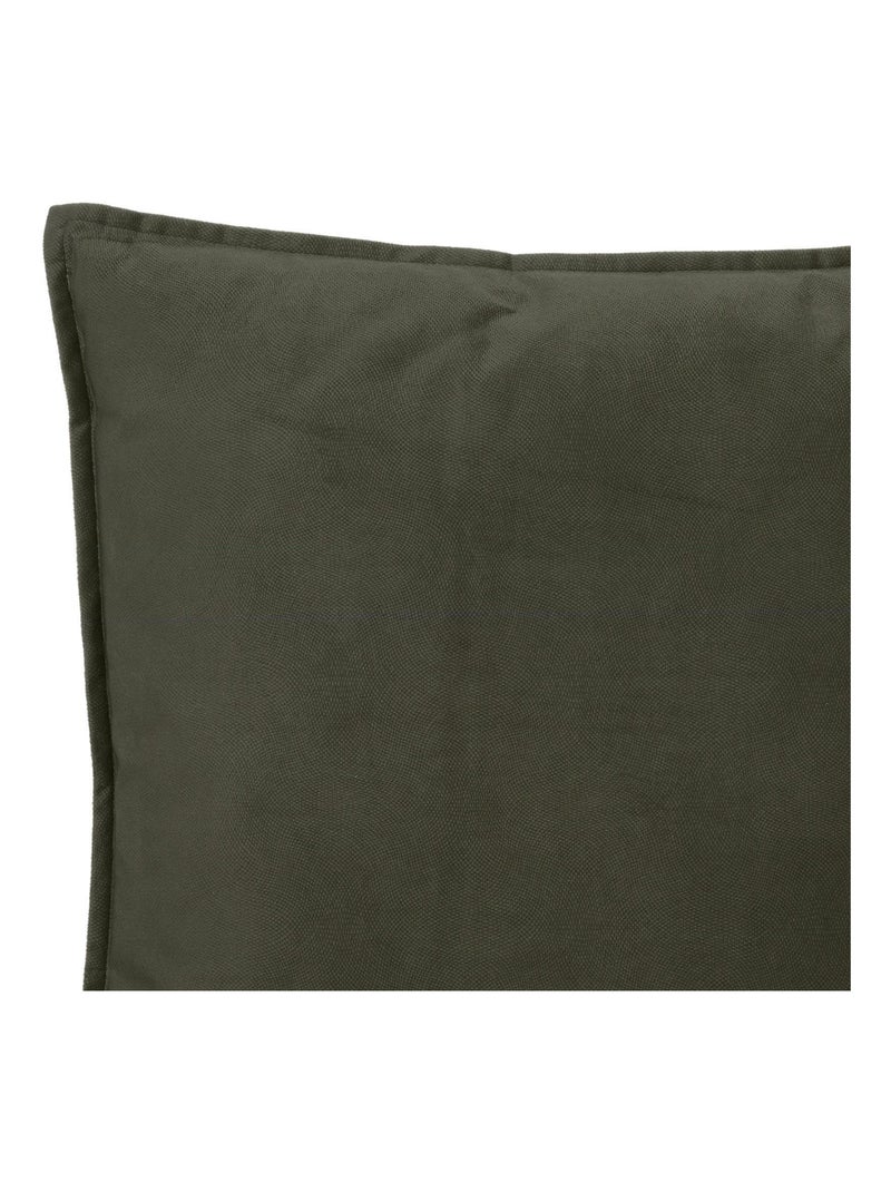 Coussin déhoussable en velours Vert olive - Kiabi