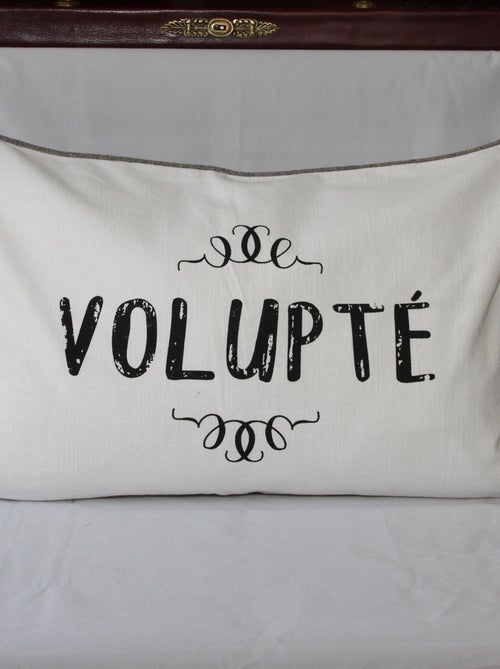 Coussin déhoussable et passepoilé - Kiabi