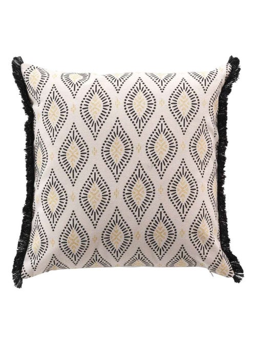 Coussin déhoussable FELL - Polycoton imprimé métallisé - Kiabi