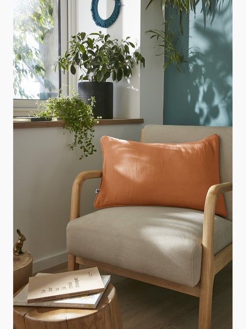 Coussin déhoussable GAIA – Gaze de coton avec passepoil élégant - Kiabi