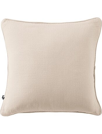 Coussin déhoussable GAIA – Gaze de coton avec passepoil élégant