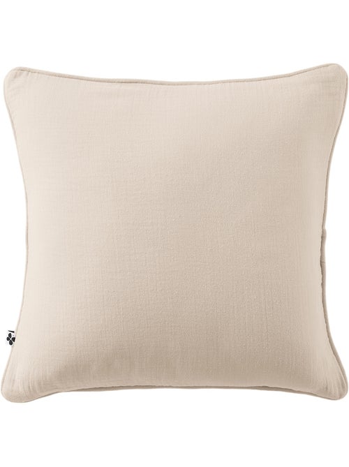 Coussin déhoussable GAIA – Gaze de coton avec passepoil élégant - Kiabi