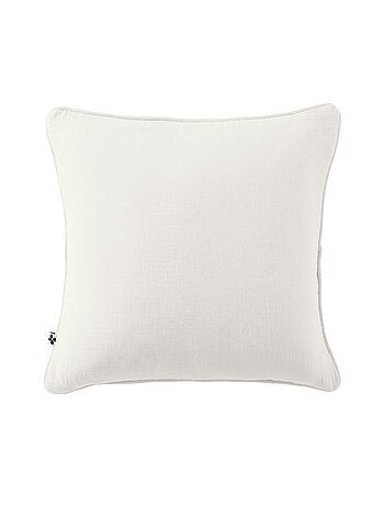 Coussin déhoussable GAIA– Gaze de coton avec passepoil élégant