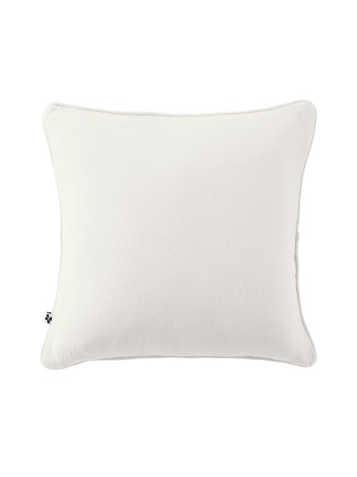 Coussin déhoussable GAIA Gaze de coton avec passepoil élégant - Kiabi Coussin déhoussable GAIA Gaze de coton avec passepoil élégant - Kiabi