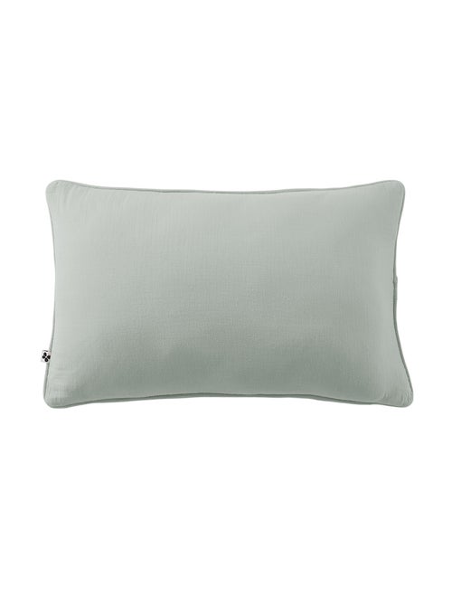 Coussin déhoussable GAIA Gaze de coton avec passepoil élégant - Kiabi