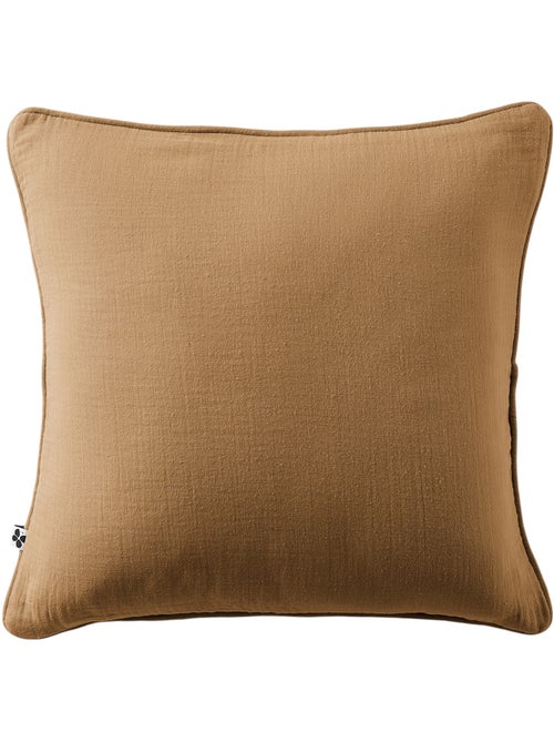 Coussin déhoussable GAIA Gaze de coton avec passepoil élégant - Kiabi Coussin déhoussable GAIA Gaze de coton avec passepoil élégant - Kiabi
