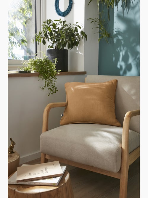 Coussin déhoussable GAIA Gaze de coton avec passepoil élégant - Kiabi Coussin déhoussable GAIA Gaze de coton avec passepoil élégant - Kiabi