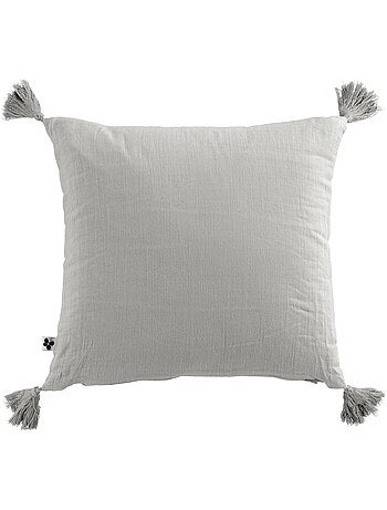 Coussin déhoussable GAIA – Gaze de coton avec passepoil élégant