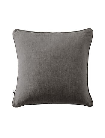 Coussin déhoussable GAIA– Gaze de coton avec passepoil élégant