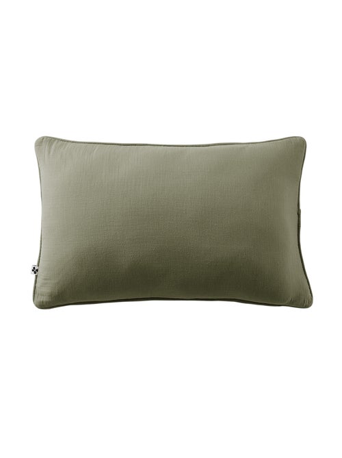 Coussin déhoussable GAIA  Gaze de coton avec passepoil élégant - Kiabi