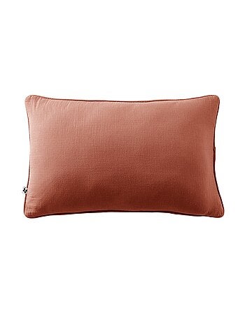Coussin déhoussable GAIA– Gaze de coton avec passepoil élégant