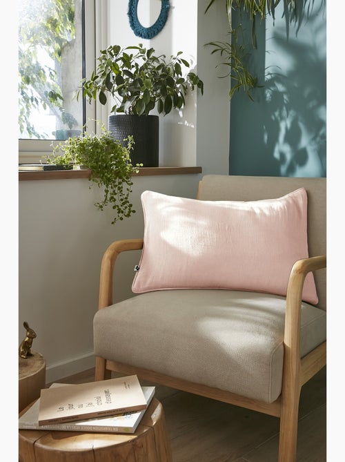 Coussin déhoussable GAIA  Gaze de coton avec passepoil élégant - Kiabi