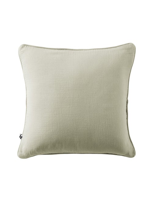 Coussin déhoussable GAIA Gaze de coton avec passepoil élégant - Kiabi Coussin déhoussable GAIA Gaze de coton avec passepoil élégant - Kiabi