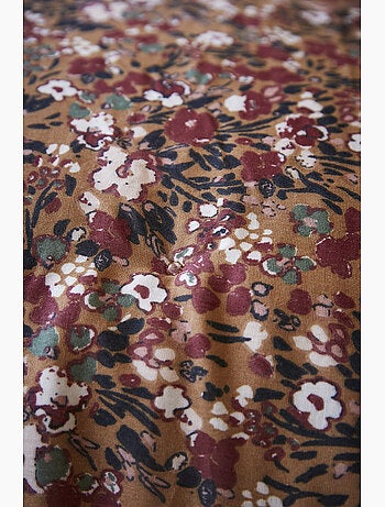 Coussin déhoussable – Gaze de coton imprimée – Capucine Minuit