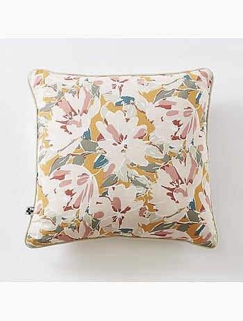 Coussin déhoussable – Gaze de coton imprimée CLARENCE