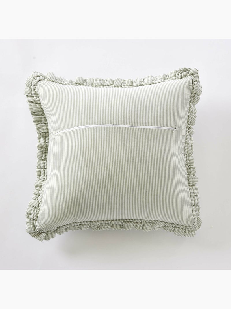 Coussin Déhoussable Gaze de Coton – LIVIA Vert eucalyptus - Kiabi