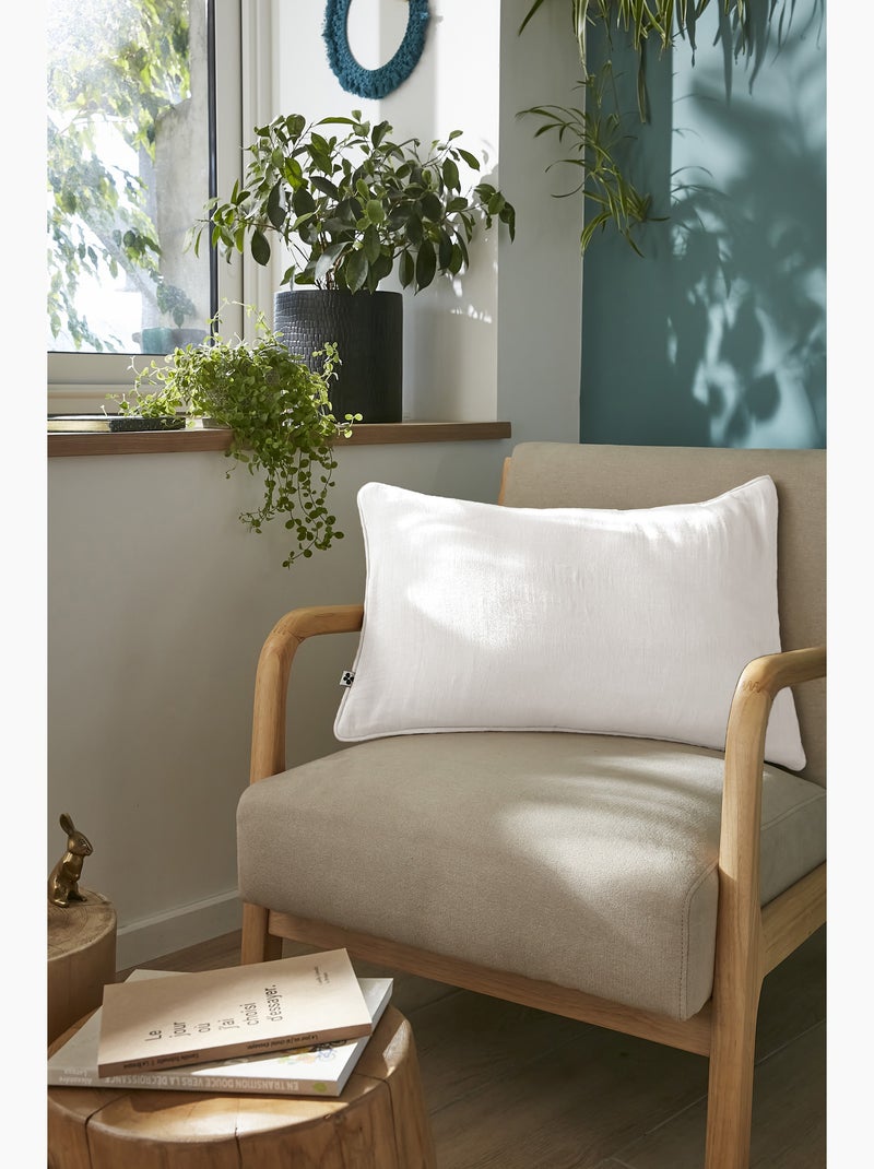 Coussin déhoussable – Gaze de coton unie GAÏA Blanc - Kiabi
