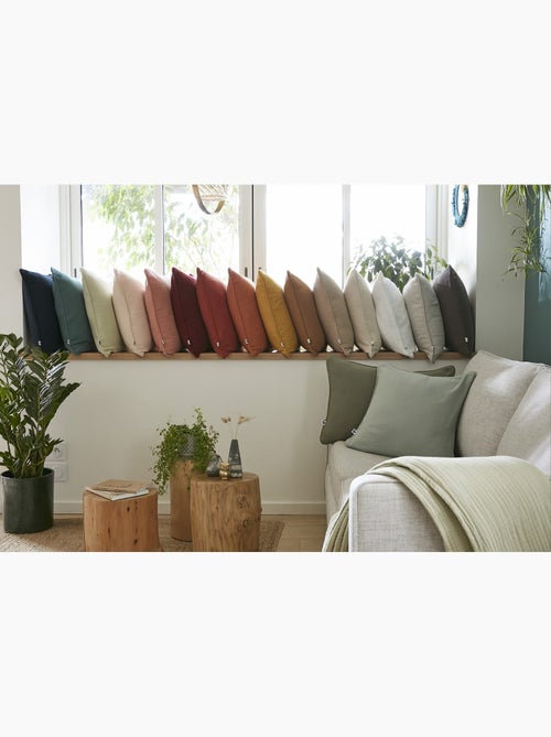 Coussin déhoussable – Gaze de coton unie GAÏA - Kiabi