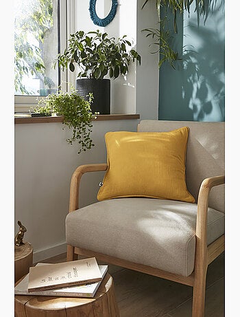 Coussin déhoussable – Gaze de coton unie GAÏA